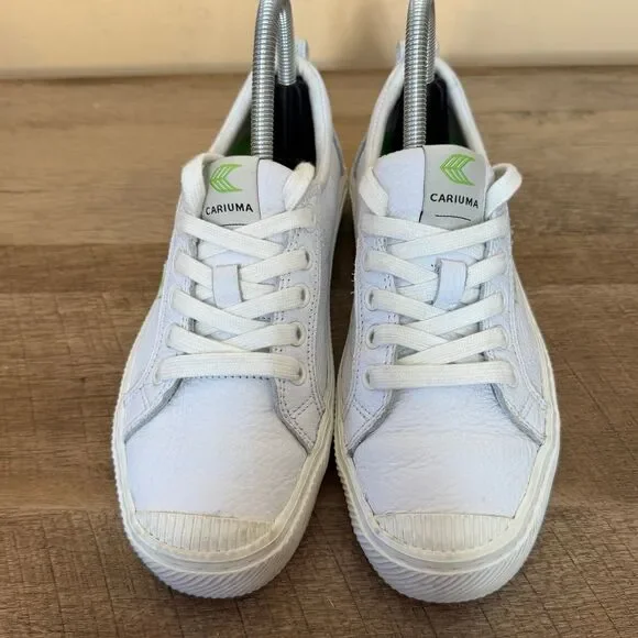 Cariuma White Premium Leather OCA Low Sneakers Shoes Womens size 7 - Picture 4 of 7